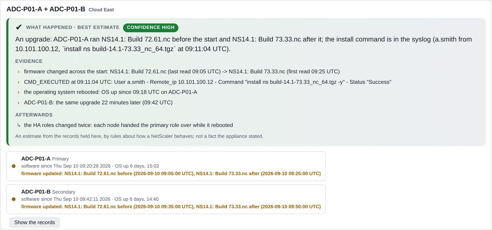 Restart analysis: an upgrade, from the firmware history before and after the start